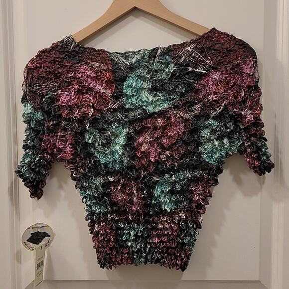 Y2K Popcorn Shirt Purple and Green - Picture 4 of 7